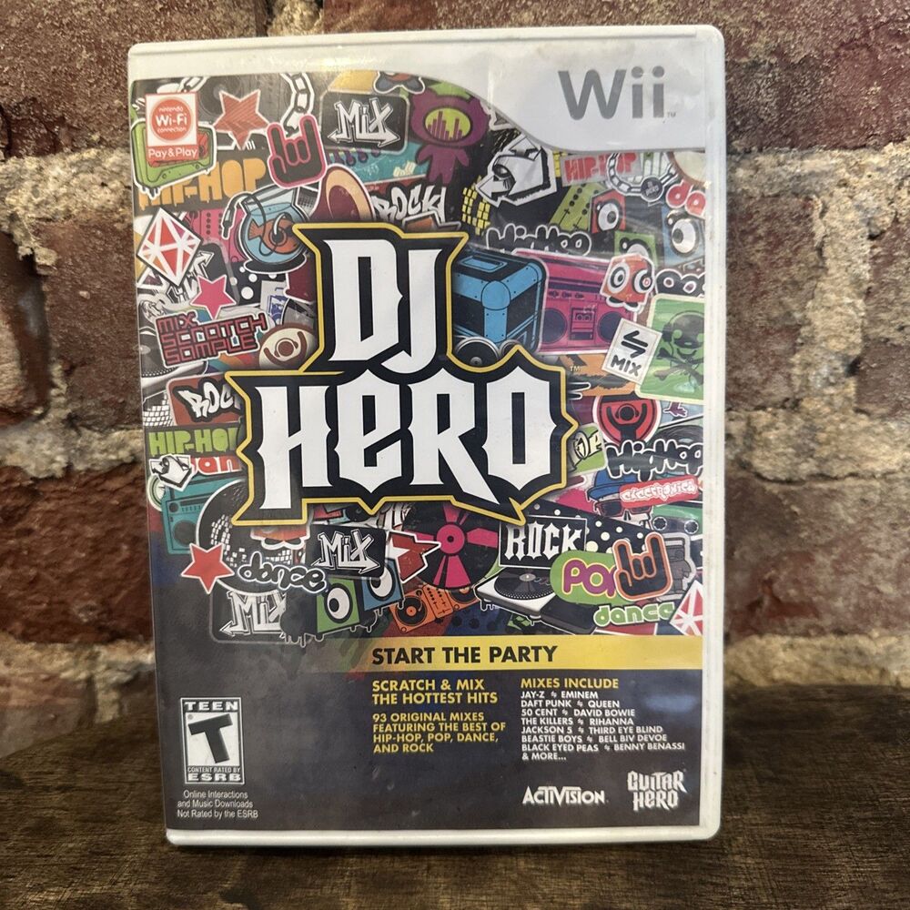 DJ Hero (Nintendo Wii, 2009) Complete CIB Tested Working
